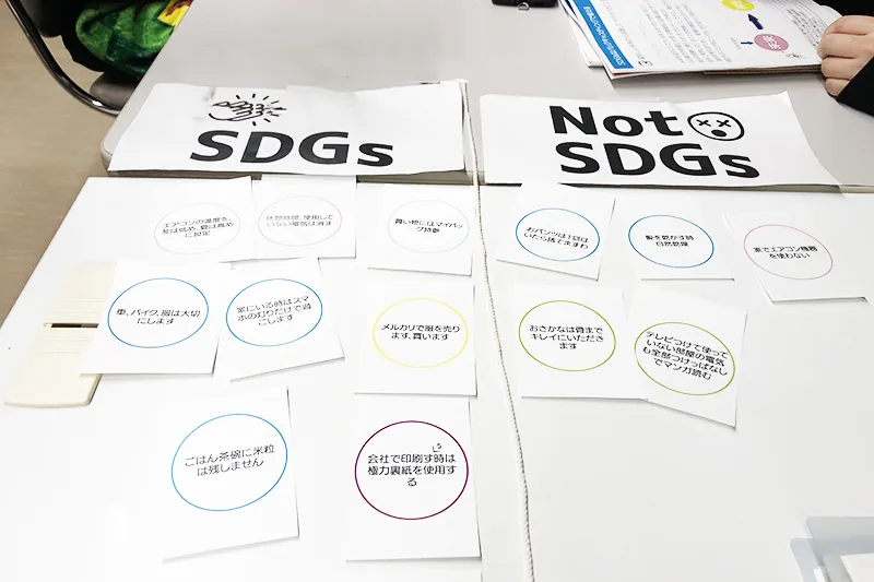 SDGs社内勉強会　ワークショップの資料　ルフェステ